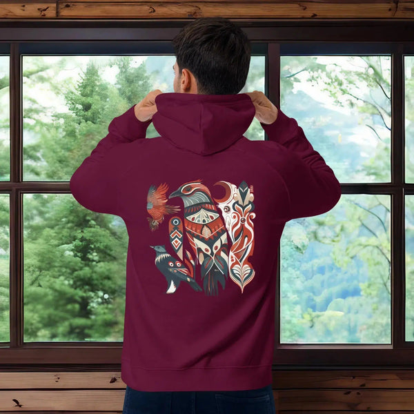 Sacred Animals Haida-Tlingit Unisex Eco Hoodie